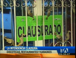 Clausuran discotecas, restaurantes y karaokes en Rumiñahui