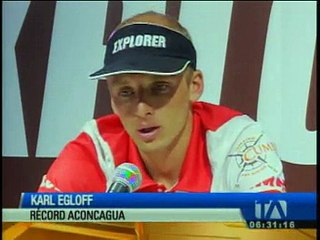 Karl Egloff trituró el récord de escalada al Aconcagua