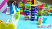 Play doh Ice cream shop how to make playdough frozen posicles toys play-doh playset