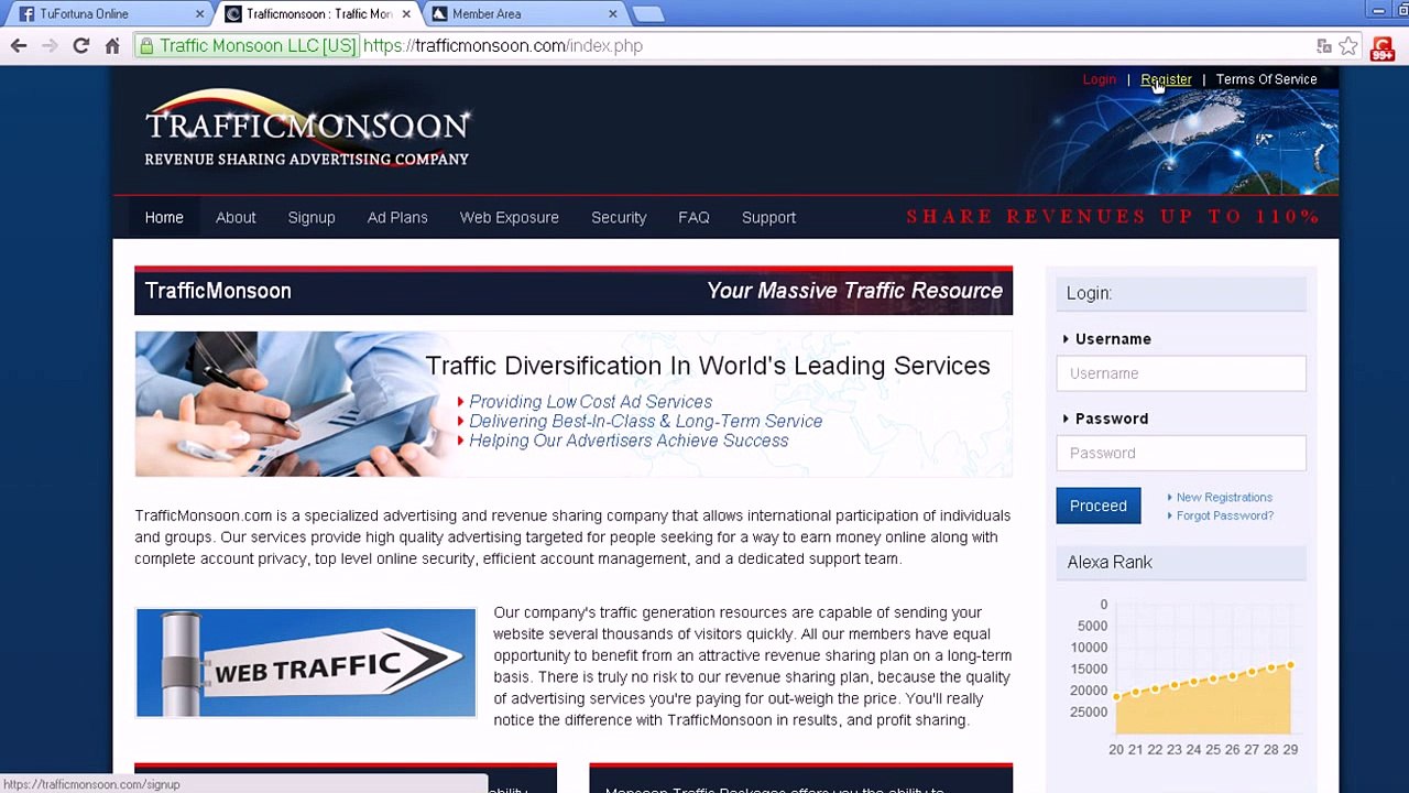 Gana dinero con Traffic Monsoon    Mejor PTC del momento 2015   Gana dinero por internet 2015[1]