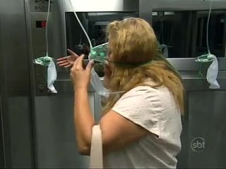 Máscaras no Elevador