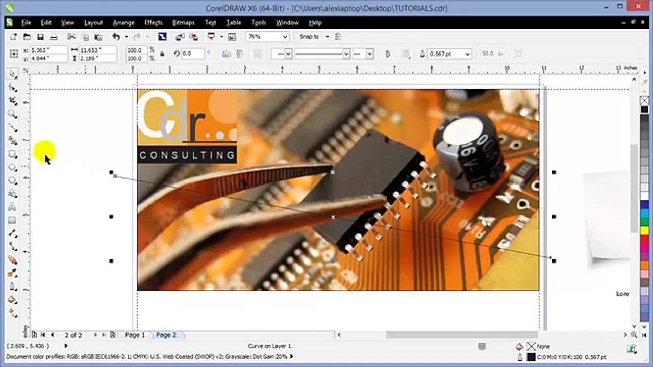 Creating a flyer in CorelDraw (2)
