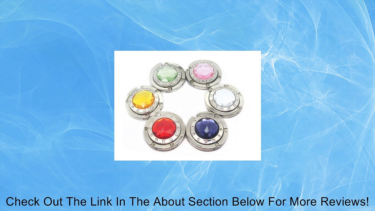 Easy More Set of 6 Folding Section Diamond Handbag Purse Hook Hanger Holder Review