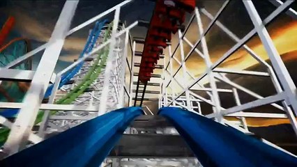 Six Flags Twisted Colossus Full POV On Ride Magic Mountain Roller Coaster New For 2015! Animation