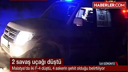 MALATYA 'da İki Askeri Uçak Düştü, 4 Asker Şehit Oldu