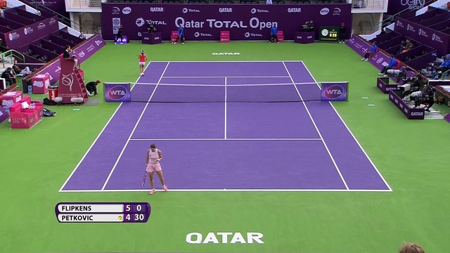 Doha- Petkovic pasa a segunda ronda al derrotar a Flipkens