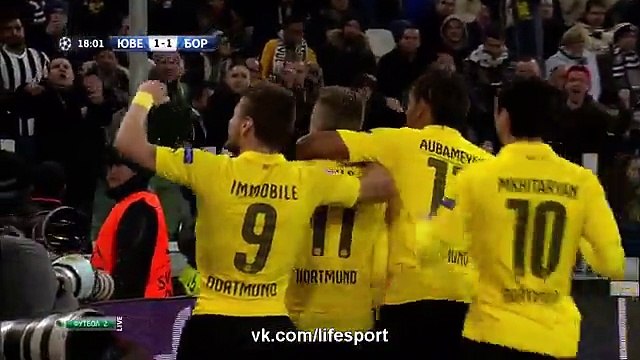 Ювентус 2-1 Боруссия Д - Лига Чемпионов 2014-15 - 1-8 финала - Первый матч
