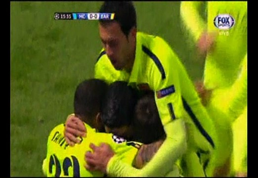 Luis Suárez marcó gol para el Barcelona ante el Manchester City en Champions League (VIDEO)