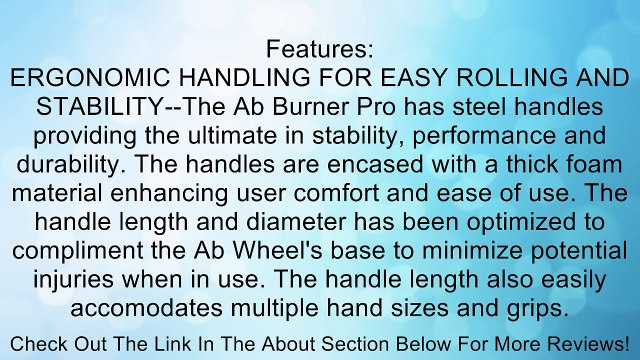 The Top Fit Ab Roller Is Superior For Burning Abdominal Fat & Strengthening Core Abdominal Muscles-This Double Ab Wheel System Rapidly Burns Abdominal Fat, Tones Shoulders & Arms. Comes With Floor Mat To Help Support Knees When Rolling. Also Includes FREE