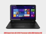 HP 15.6 Laptop PC - AMD Quad-Core A8 / 750GB HD Windows 8.1 64-bit (Black) (8G/Touchscreen)