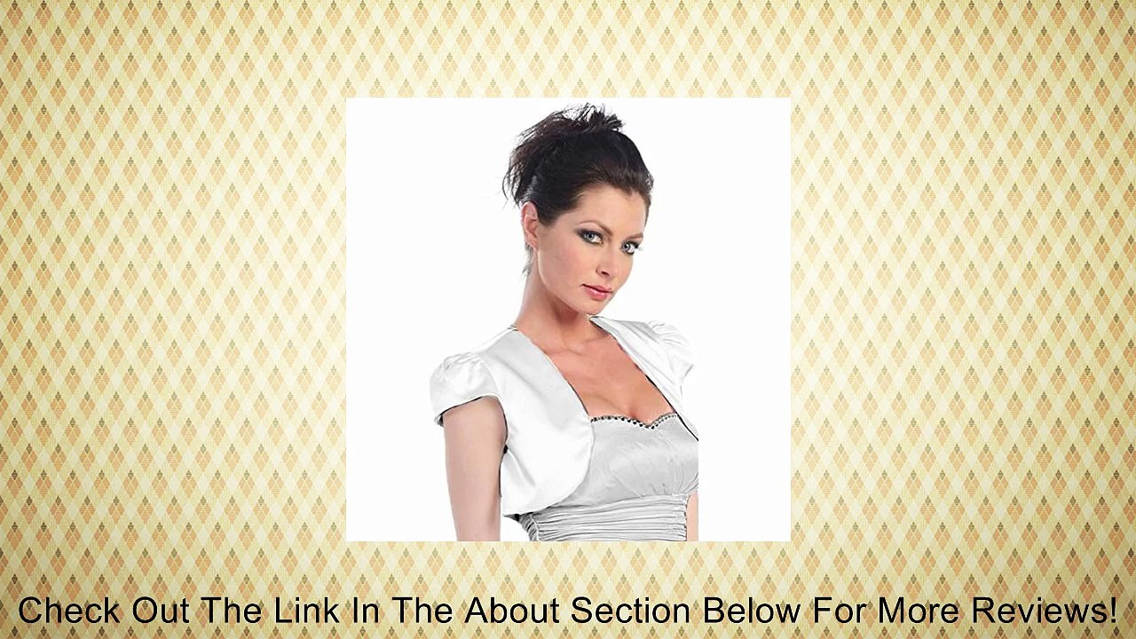 Luxury Divas White Short Sleeve Satin Style Bolero Shrug Jacket Review