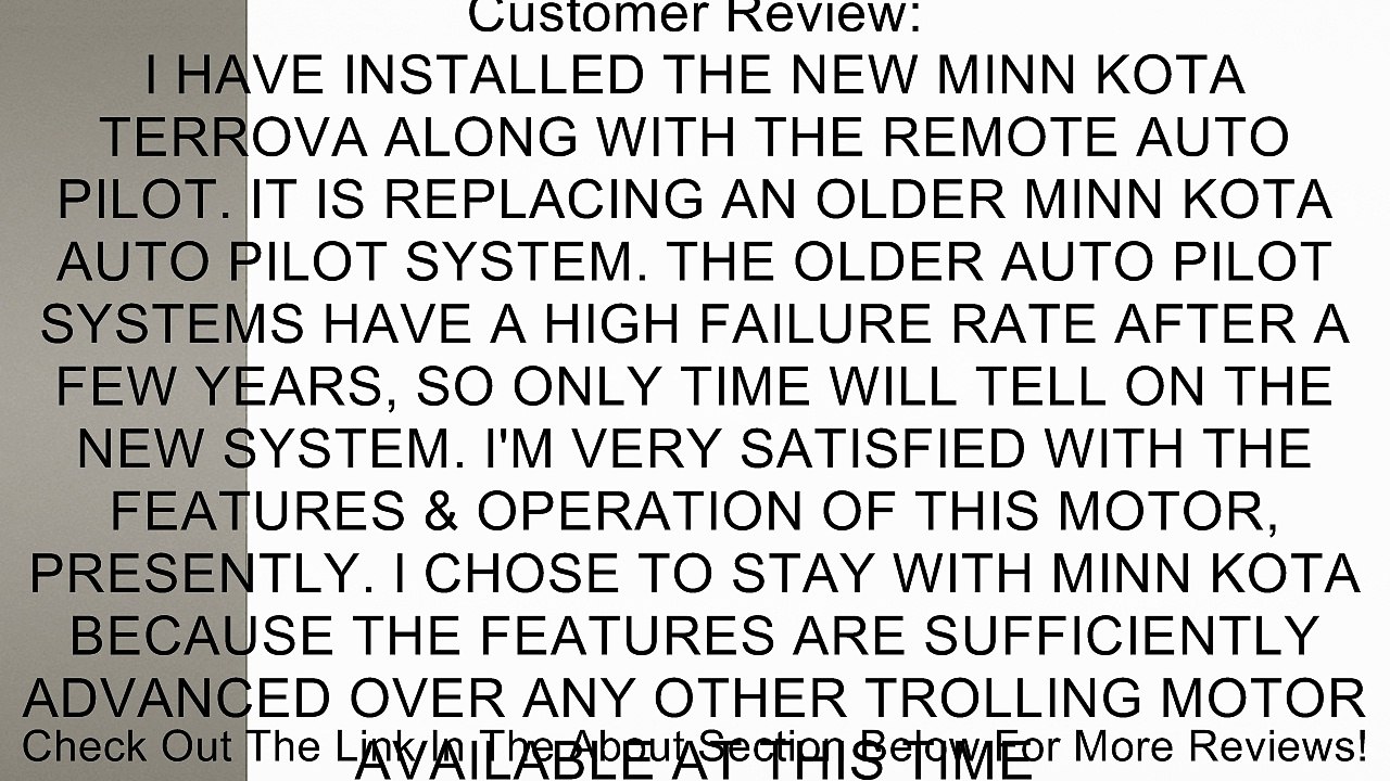 Minn Kota� Terrova� 55 Autopilot� 12V Trolling Motor Review