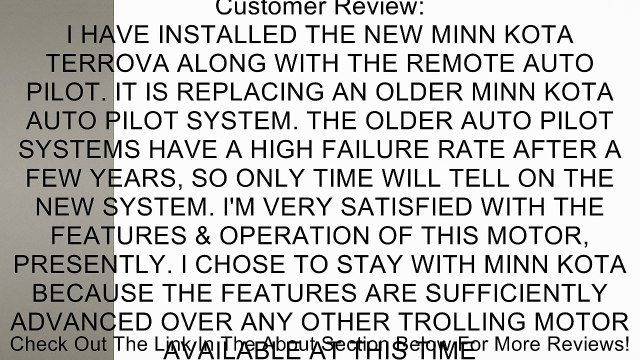 Minn Kota� Terrova� 55 Autopilot� 12V Trolling Motor Review