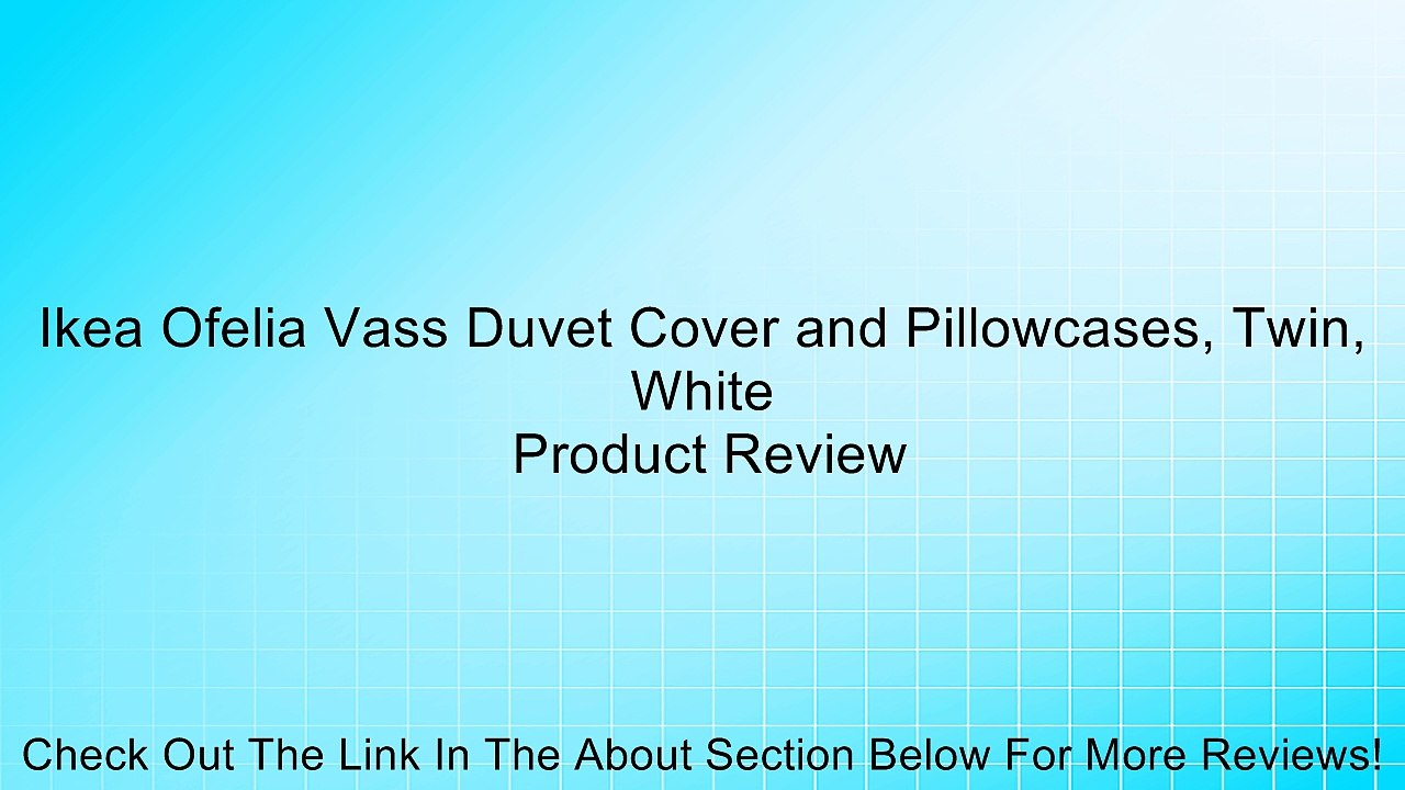 Ikea Ofelia Vass Duvet Cover and Pillowcases, Twin, White Review
