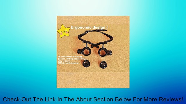 Glasses New Loupe 10X 15X 20X 25X LED Double Eye Jeweler Watch Repair Magnifying (10X 15X 20X 25X Double Eye) Review