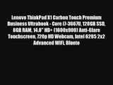 Lenovo ThinkPad X1 Carbon Touch Premium Business Ultrabook - Core i7-3667U 128GB SSD 8GB RAM