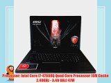 MSI GS60 Ghost-003 15.6 i7-4700HQ 16GB 1.24TB SSD/HDD GTX 860M 2GB Full HD W8.1 Gaming Laptop