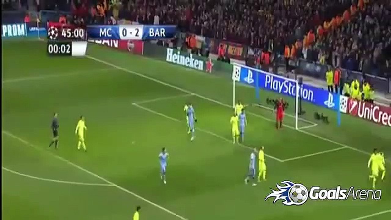 ملخص مباراة برشلونة ومانشستر سيتي 2-1 كامل تعلي...