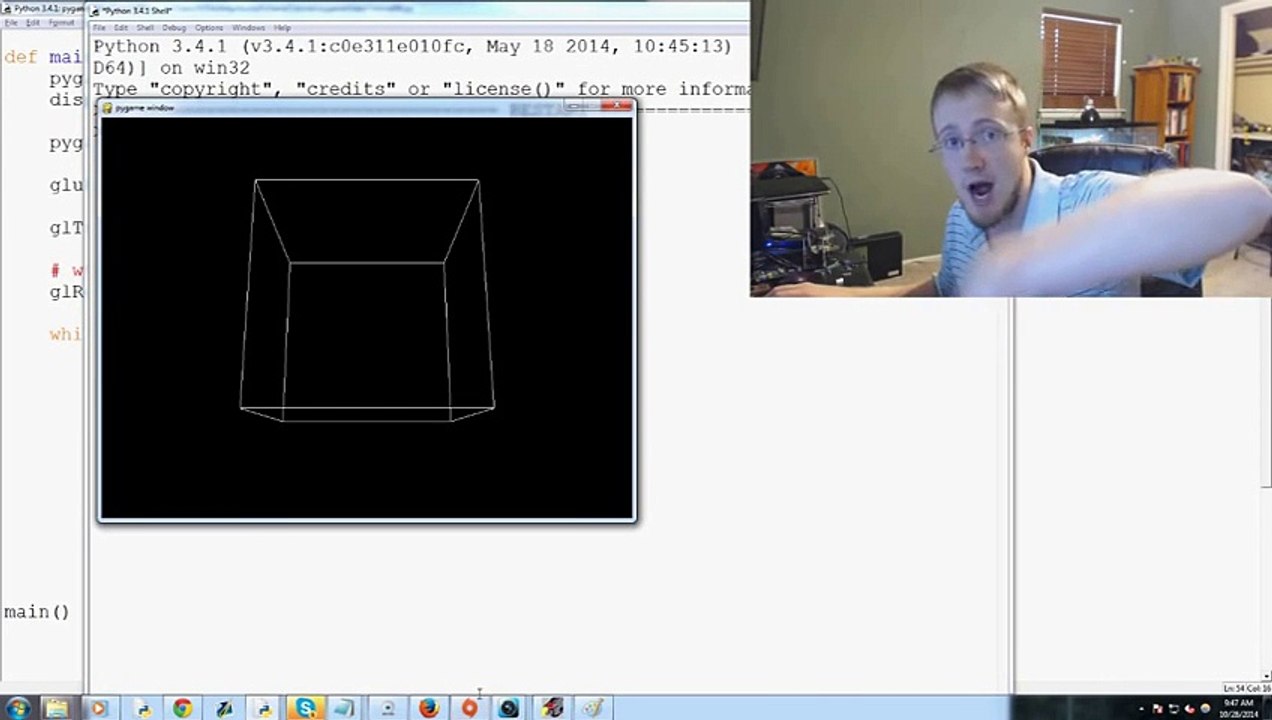 ---Pygame (Python Game Development) Tutorial - 96 - PyOpenGL Display Rules