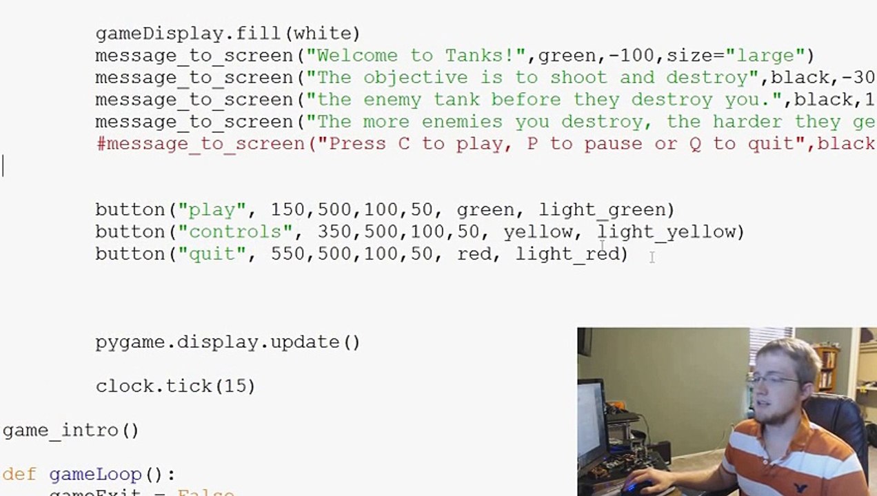 ---Pygame (Python Game Development) Tutorial - 49 - Button Functions