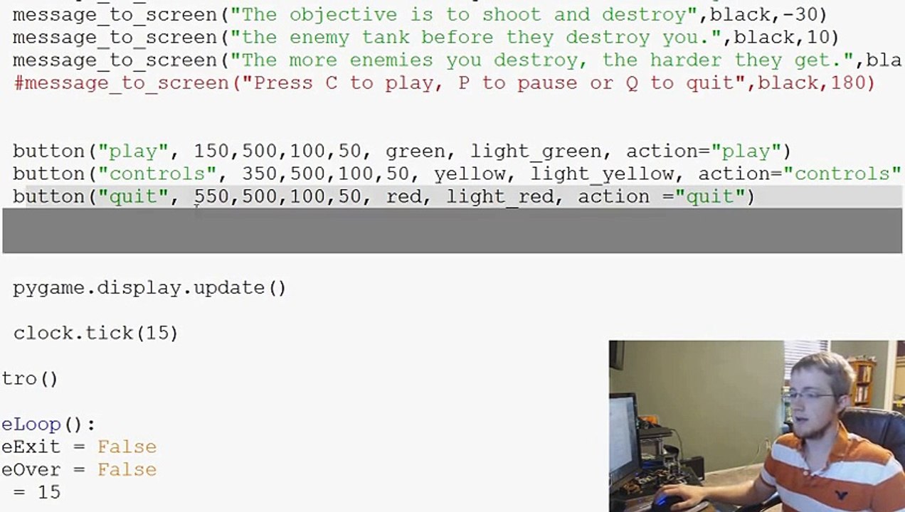 ---Pygame (Python Game Development) Tutorial - 51 - Button Press Events -