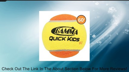 Gamma Quick Kids 60 Low Compression Tennis Ball/12pk Review