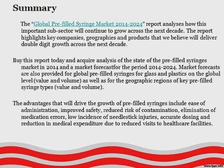 Aarkstore - The Global Pre-Filled Syringe Market to 2024