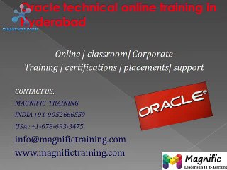 Oracle apps technical online training in hyderabad