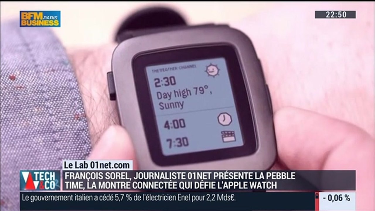 Le test du Lab 01net.com: La nouvelle montre connectée Pebble Time - 26/02