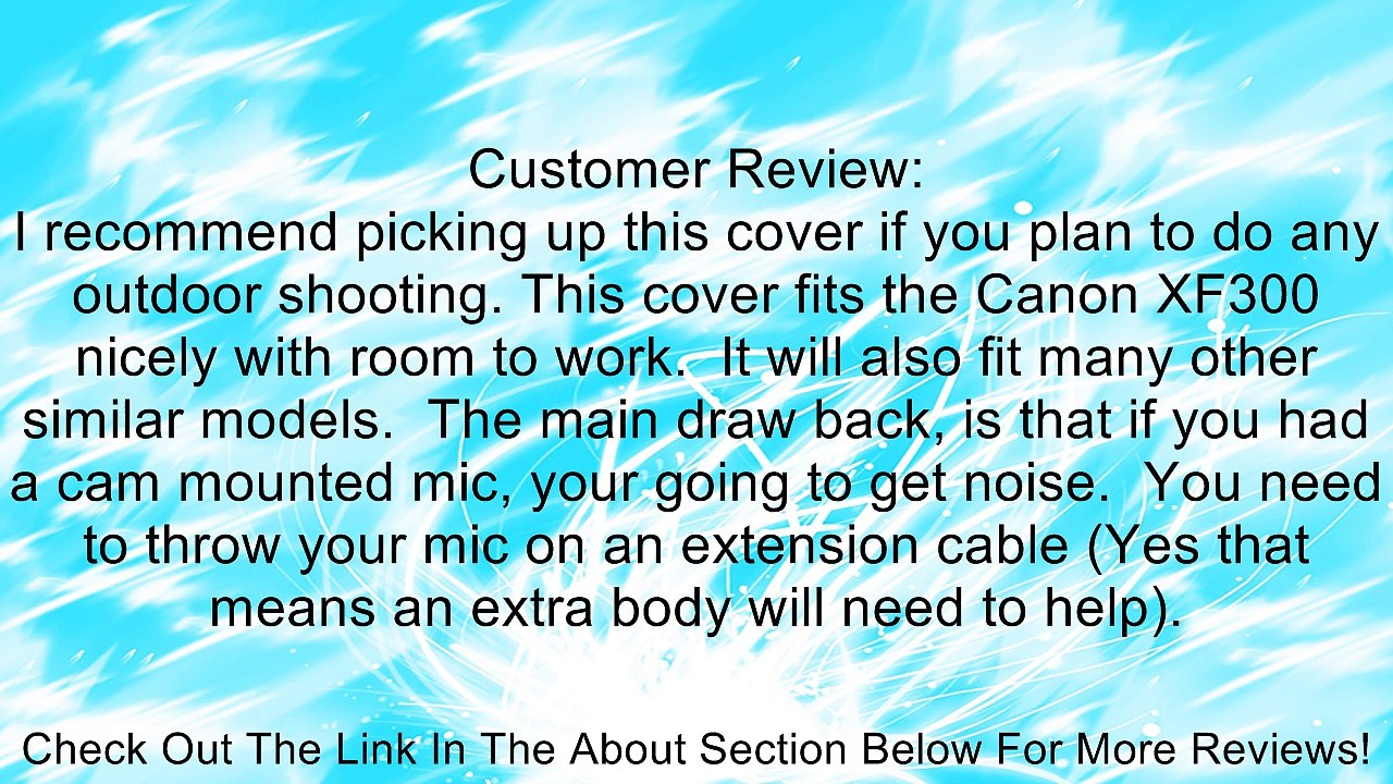 Kata KT PL-VA-801-15 Video Rain Cover for Camcorders like Sony F3, EX1R, Canon XF300, etc. Review