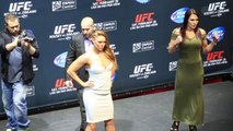 Cat Zingano, Ronda Rousey face off at UFC 184 media day