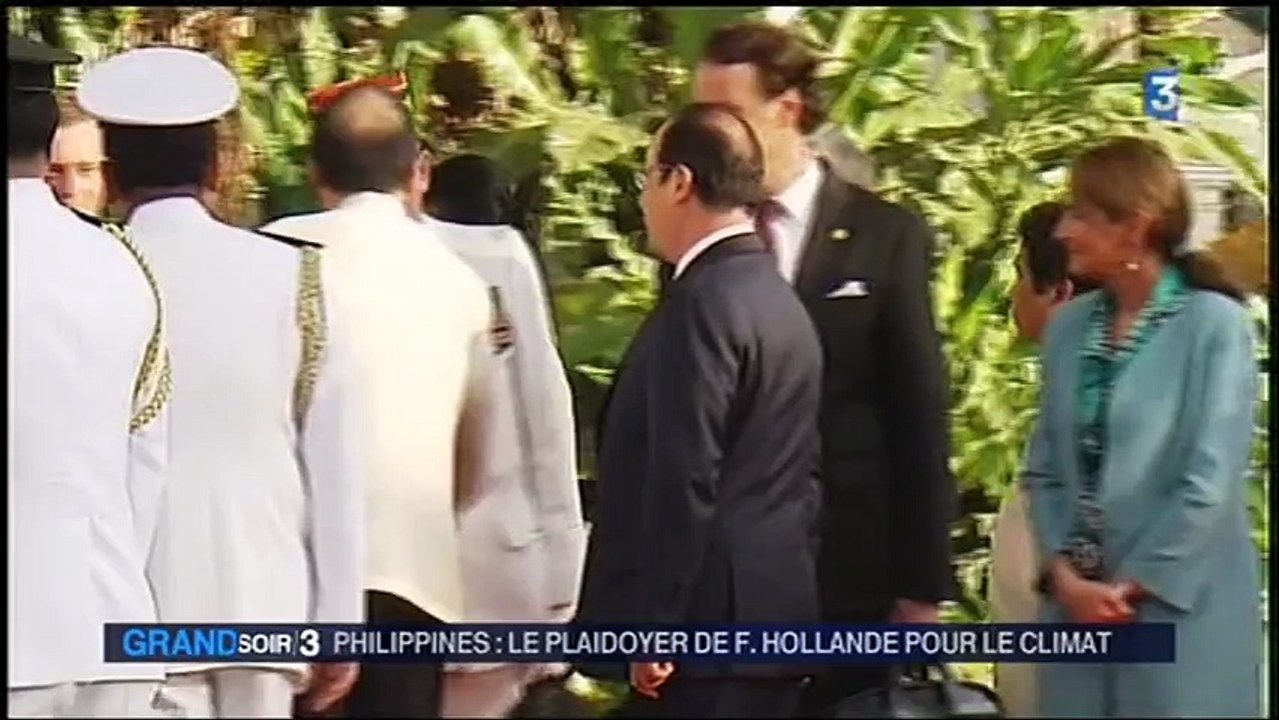 Mélanie Laurent et Marion Cotillard aux côtés de François Hollande pour lancer l'appel de Manille