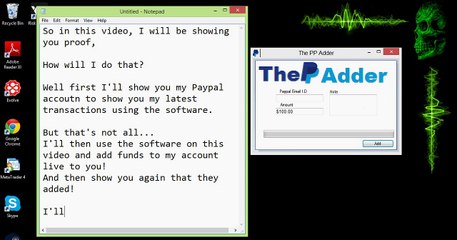 PAYPAL Money Addder. Working 2015 Live proof!
