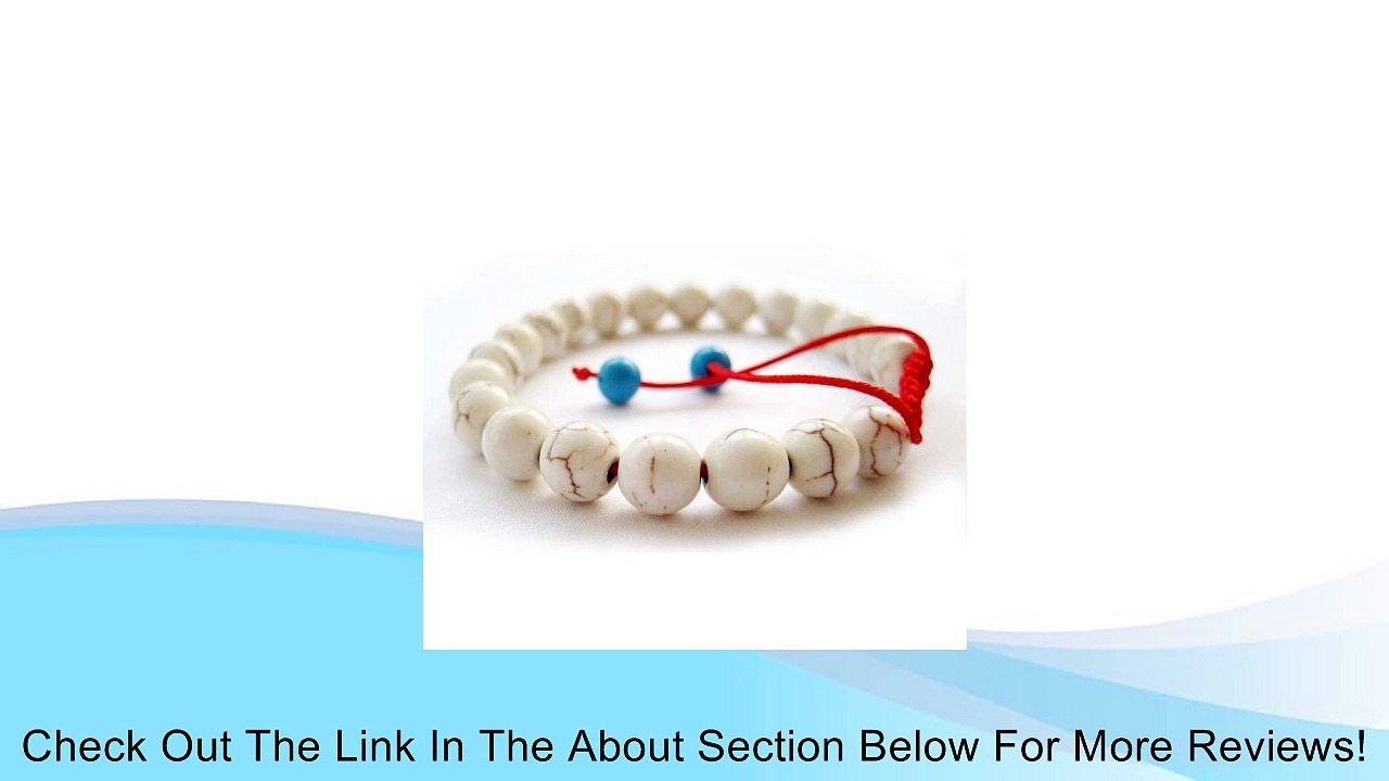 8mm Howlite Turquosite Stone Beads Tibetan Buddhist Wrist Mala Bracelet for Meditation Review