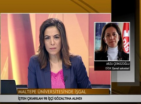 Arzu Çerkezoğlu gözaltındayken imc tv’ye konuştu