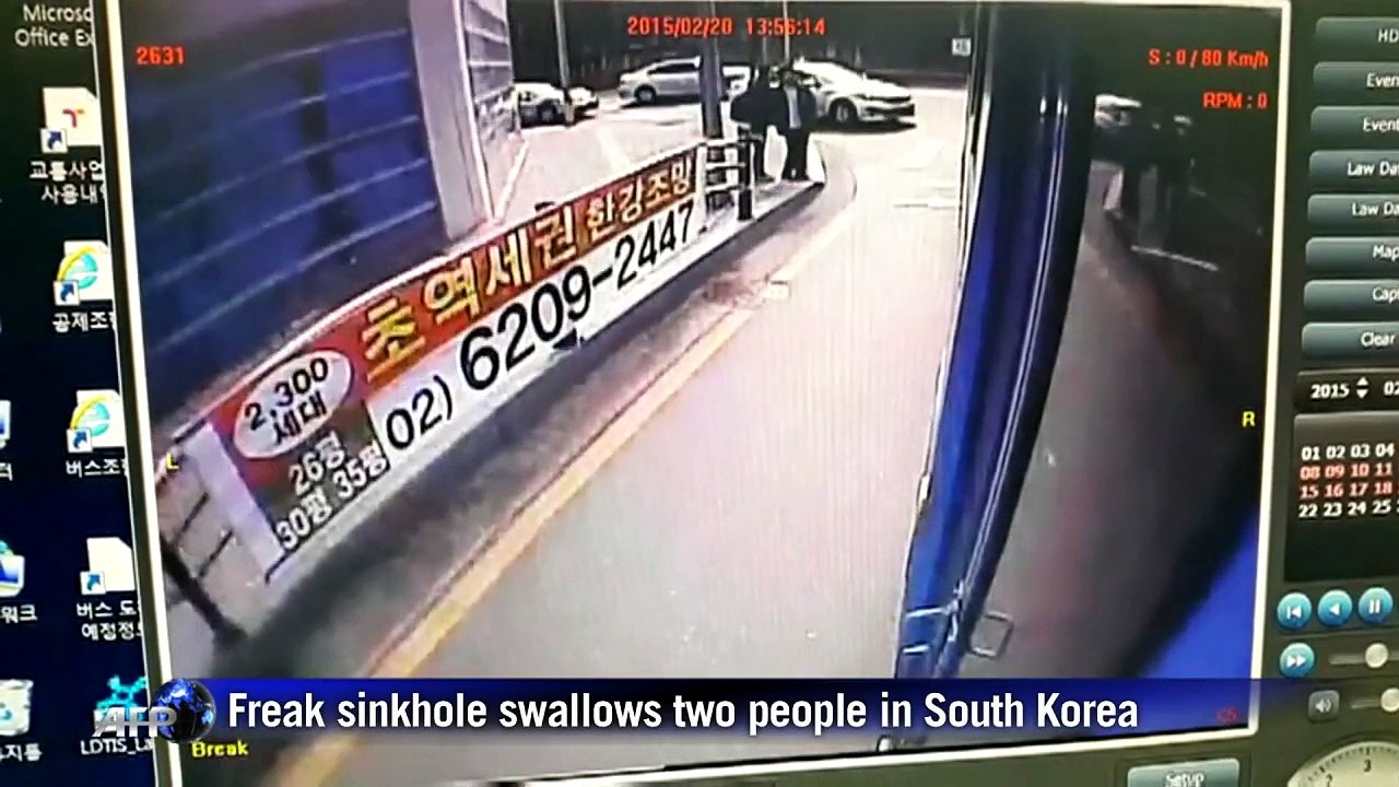 South Korean couple disappear in freak sinkhole