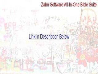 Zahn Software All-In-One Bible Suite Full Download (Download Now 2015)