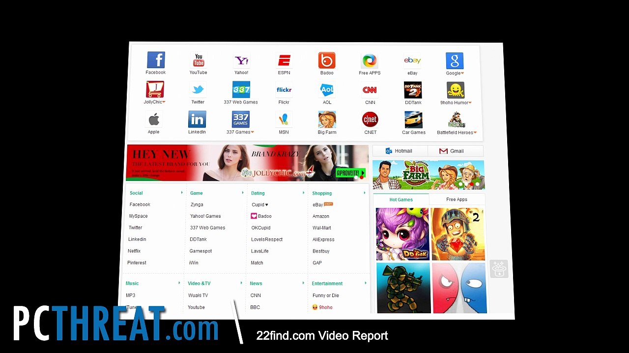 Delete 22find.com