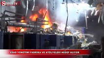 Esad yönetimi fabrika ve atölyeleri hedef alıyor