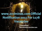 www.scclmines.com Official Notification 2015 For 1178 Vacancies
