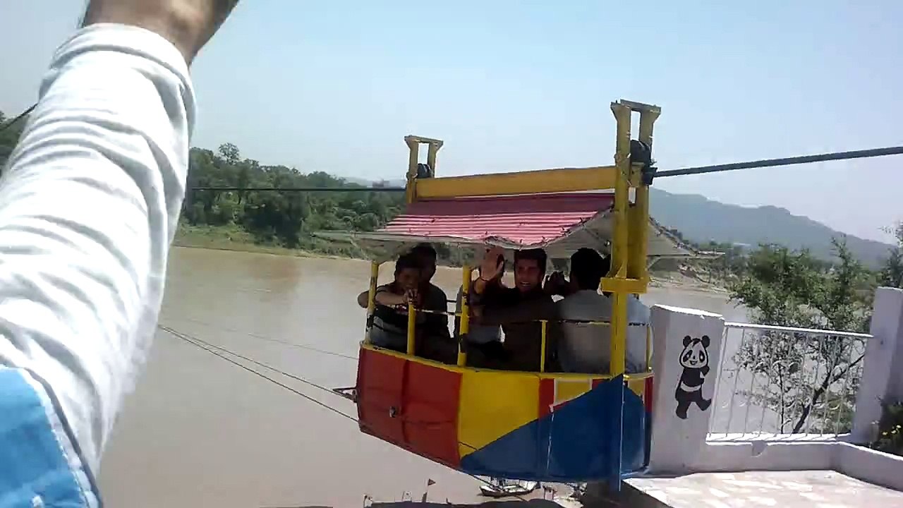 having fun over the river