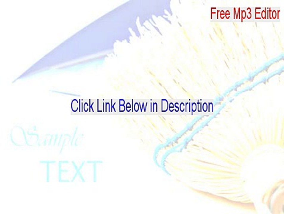 Free Mp3 Editor Cracked (Legit Download 2015)