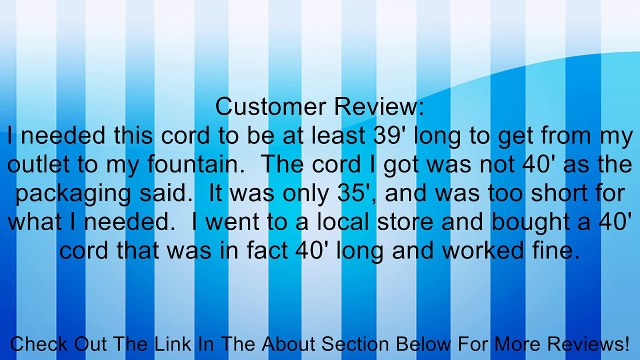 Coleman Cable 02356-05 40-Feet 16/3 Vinyl Landscape Outdoor Extension Cord, Green Review