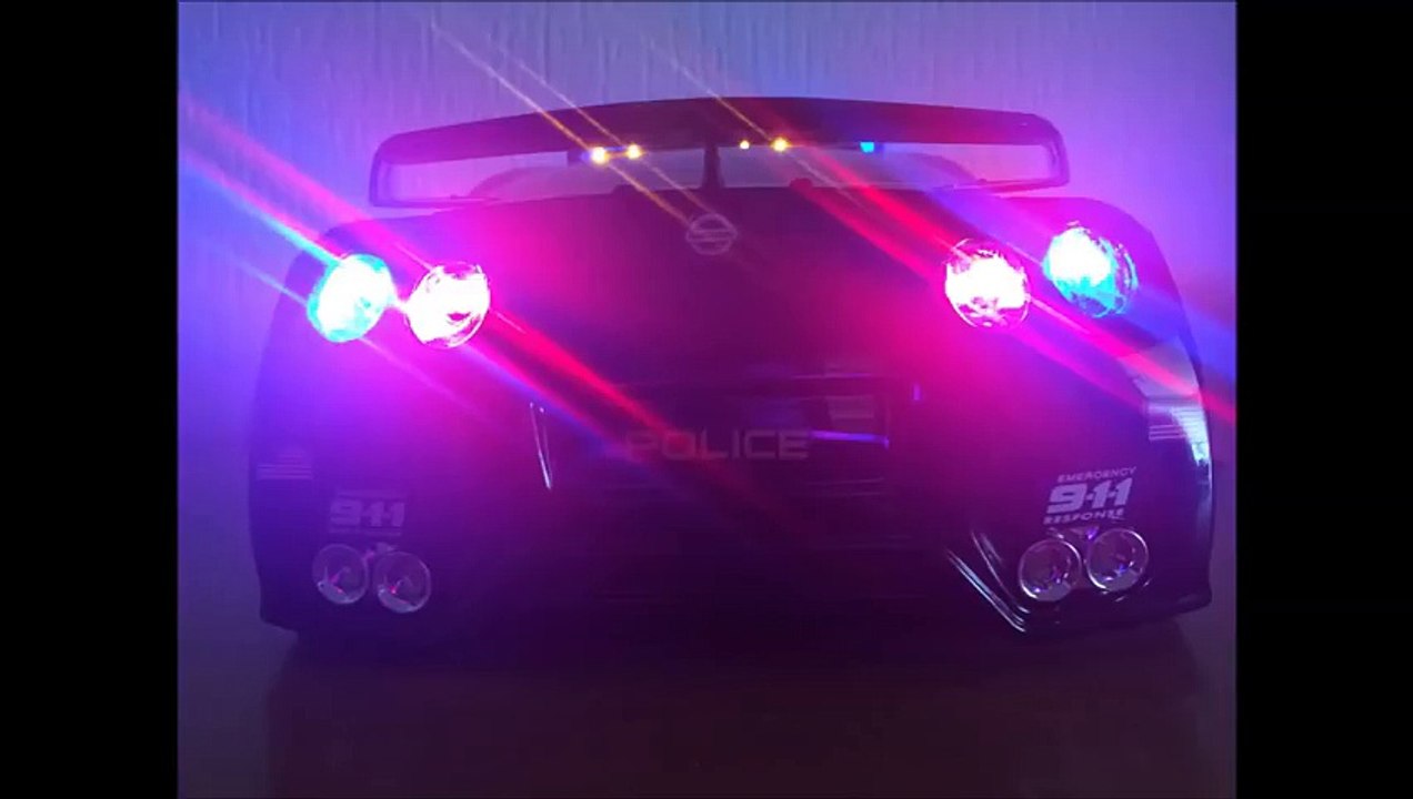 Unbelievable Nissan GT-R Tuning RC Tamiya Drift Police Car Led  (Full HD)