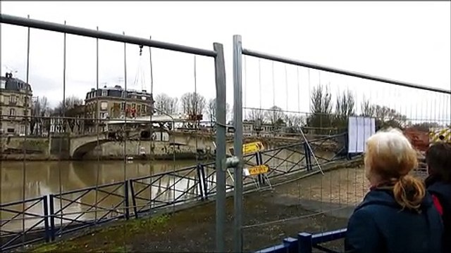Soissons : démolition de la passerelle des Anglais, suite