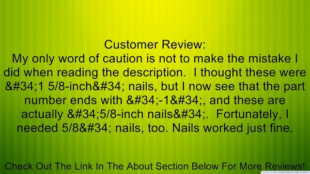PORTER-CABLE PBN18063-1 5/8-Inch 18 Gauge Brad Nails, 1000-Pack Review