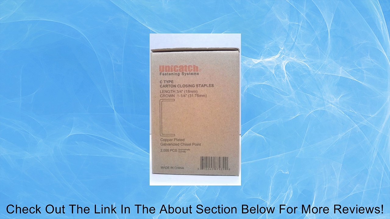 Copper Carton Staples C3/4 JK561/18 Box Staple 2,000 Count 1 1/4" Crown X 3/4" L Review