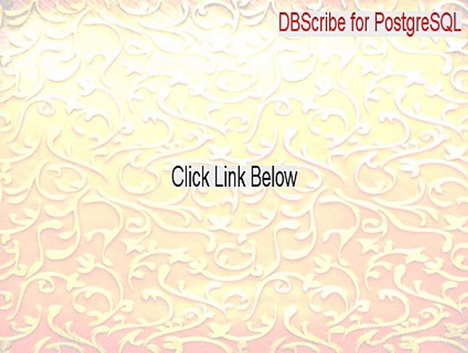 DBScribe for PostgreSQL Download (Instant Download 2015)