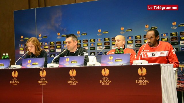 Ligue Europa. Kiev-Guingamp : conférence de presse de Jocelyn Gourvennec