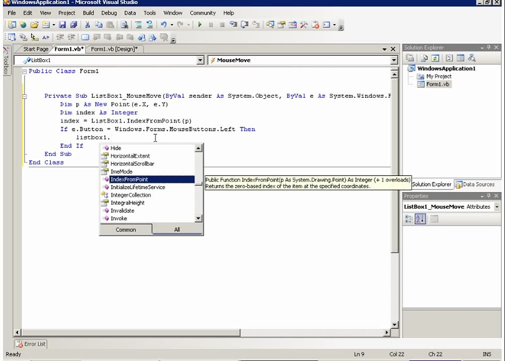 Drag & Drop Listbox Vb.Net